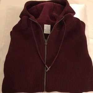 Waffle knit hoodie
